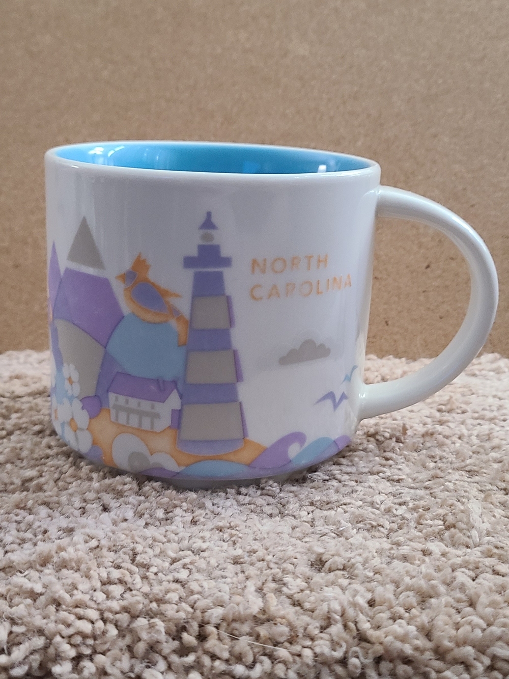 Starbucks Coffee YOU ARE HERE North Carolina Collectors Mug 14oz USED 2017